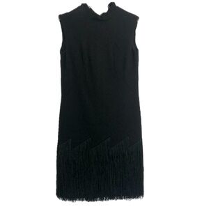 VINTAGE Abella Paris Wool Flapper Fringe Dress